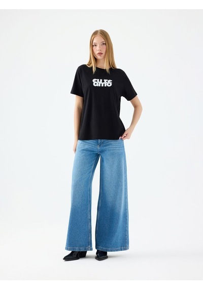 LOFT Regular Fit Kadın Tshirt K.kol Lf2039132 Q1.v1 Siyah