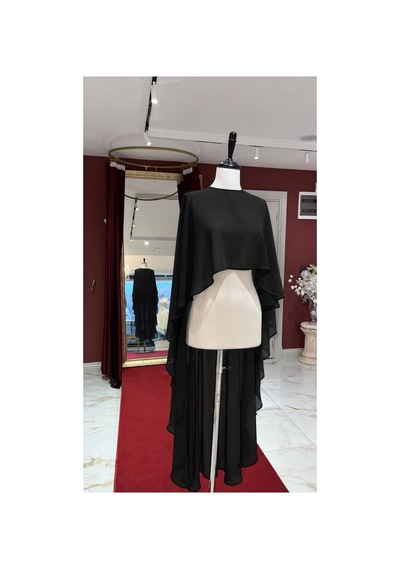 Ezni Atelier Siyah Şifon Gelin Pelerini 140 Cm Transparan Siyah Abiye Pelerini Uzun Abiye Pelerini Zarif Düğün Pelerini Siyah Siyah Ezni Atelier Siyah Şifon Gelin Pelerini 140 Cm Transparan Siyah Abiye Pelerini Uzun Abiye Pelerini Zarif Düğün Pelerini Siyah Siyah
