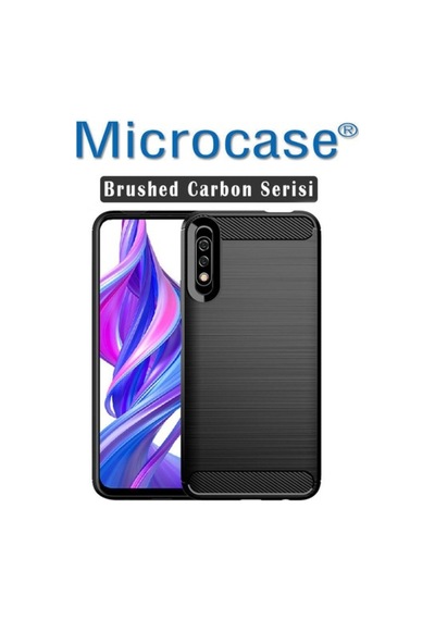 Huawei Honor 9X Brushed Carbon Kilif + Cam (Seç) 373231018