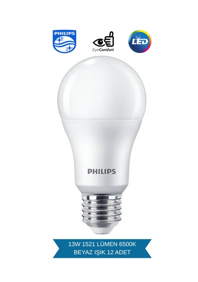 Philips Mycare Led Lamba 13w - 100w 6500k Beyaz Işık 1521 Lümen 12 Adet