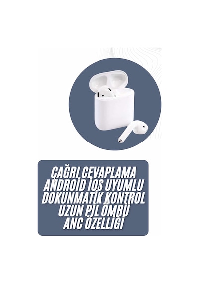 2025 - 86 - Model Çağrı Cevaplayabilen Bluetooth Kulaklık Beyaz - Muratech - Dokunmatik Kontrol