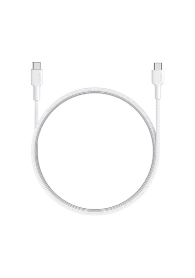 Aukey Cb-cd45-wh Pd Naylon Örgülü Type-c Type-c Şarj Kablosu 0.9m