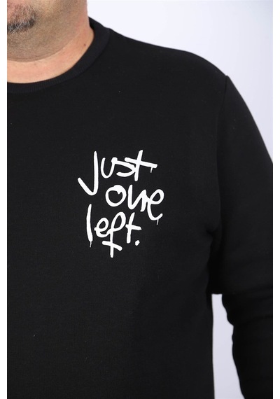 Moc Grande Mocgrande Büyük Beden Erkek Sweat Just 22733 Sıyah Siyah