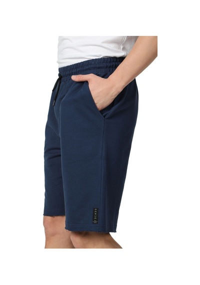 Defys Erkek Paça Ve Etiket Detaylı Cepli Regular Fit Şort İndigo - 527885669 İndigo