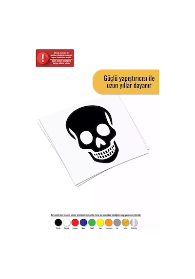 Sevimli Kuru Kafa - Araç, Oto, Laptop, Duvar Uyumlu Sticker 15 21 Cm