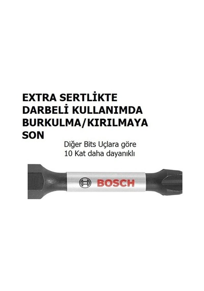BOSCH Impact Control PH2x65 Çift Taraflı Yıldız Bits Uç (Torklu Vidalamalar için)
