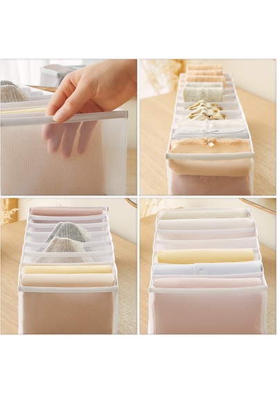 Ocean Home Textile 3'lü Bölmeli Beyaz Renk File Çekmece İçi Düzenleyici Set
