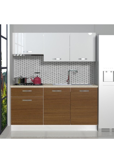 Decoraktiv Naturel 160 Mdf Hazır Mutfak Dolabı - Tezgah Dahil - Ceviz Beyaz Beyaz - Ceviz Decoraktiv Naturel 160 Mdf Hazır Mutfak Dolabı - Tezgah Dahil - Ceviz Beyaz Beyaz - Ceviz
