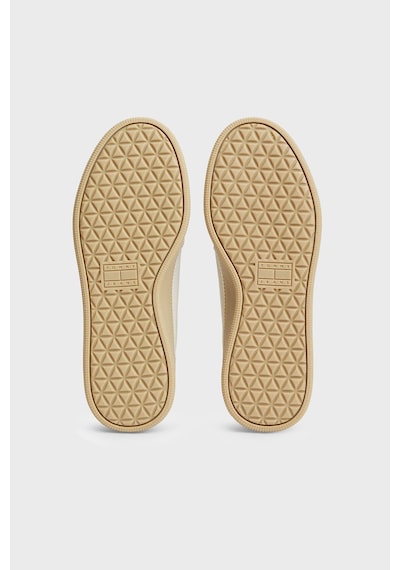Tommy Jeans Logolu Deri Sneaker Ayakkabı Kadın Ayakkabı En0en03091 Ybl Beyaz