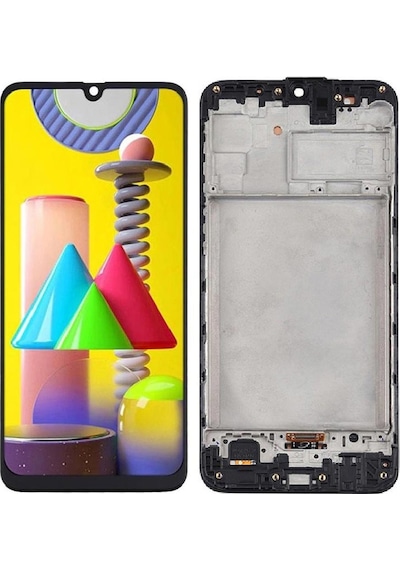 Samsung Galaxy M31 M315f İle Uyumlu Ekran Lcd Dokunmatik Çıtalı