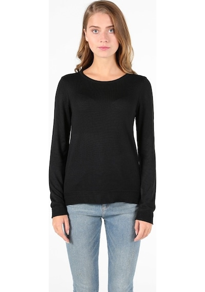 Colin's  Regular Fit Bisiklet Yaka Kadın Siyah Kazak CL1046444_Q1.V1_BLK