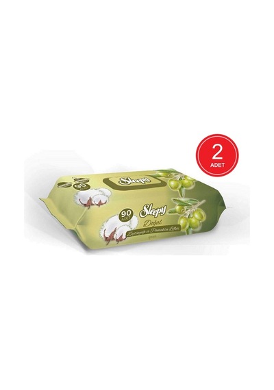 Sleepy Doğal Zeytinyağı Ve Pamuksu Lifler Islak Havlu 2 X 90'Lı
