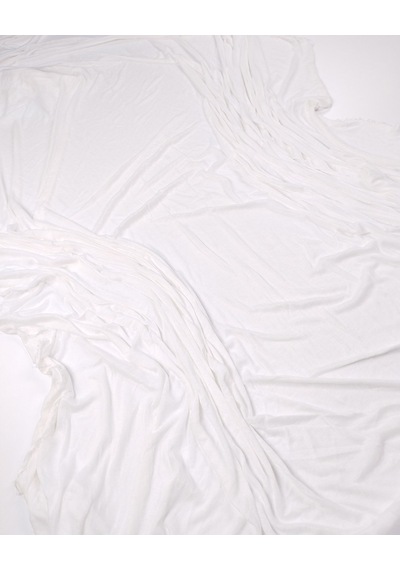 % 100 Lyocell 70gr/m2 İnce Tiril Tiril Örme Kumaş Elbiselik & Bluzluk 140x200cm-12319 Beyaz