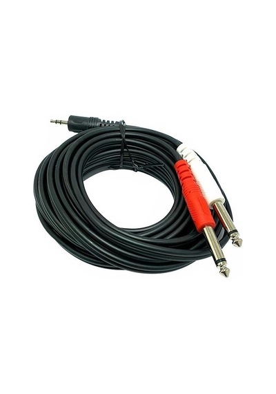 Powermaster Pm-13934 3.5 Mm Stereo Erkek - 2x6.3 Mm Mono Erkek Ses Kablosu 5 Metre