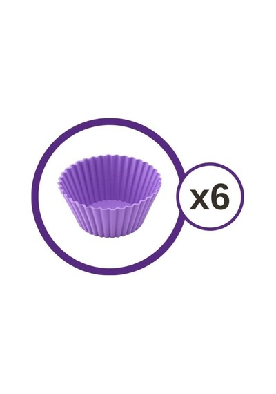 Tr 6 Adet Yapışmaz Silikon Muffin Kek Kalıbı, Airfryer Uyumlu, Mor Muk-01-50550 Genel