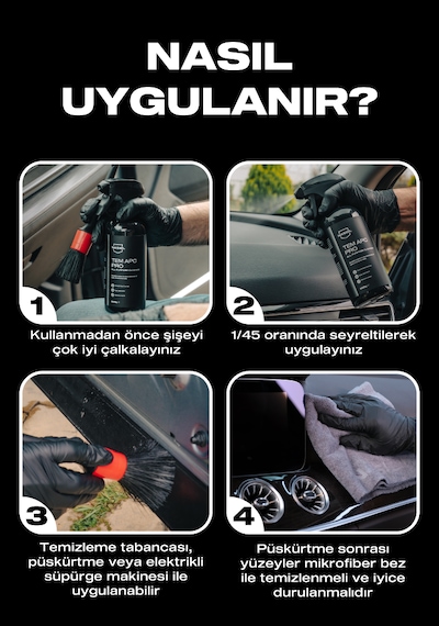 Nasiol Tem Apc Pro Araç içi Çok Amaçlı Konsantre Temizleyici 500 G Koltuk Döşeme Plastik Temizleyici
