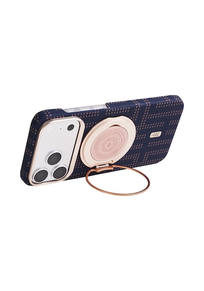Apple Uyumlu iPhone 17 Pro Max Kılıf M-safe Şarj Özellikli Raptic Aramid Skin Serisi Kapak Lacivert Lacivert
