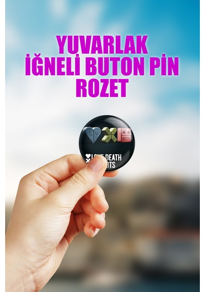 Love, Death & Robots Çanta Süsü Rozet İğneli Buton Rozet Seti 1 Adet Tekli