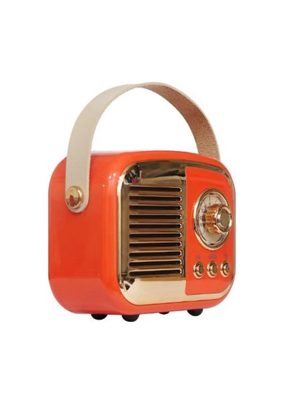 Mikado Md-24bt Echoes 3w 800mah Turuncu Usb+tf Kart+bluetooth Destekli Klasik Retro Müzik Kutusu