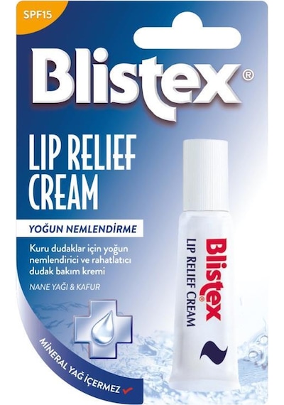 Blistex Lip Relief Cream SPF10 Çatlamış Dudaklar için Bakım Kremi 6 ML