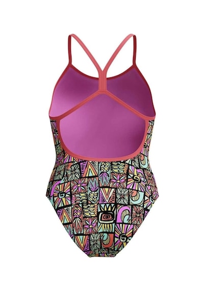 Speedo Allover Digital V-back Kız Çocuk Yüzücü Mayosu Desenli Mor Mor