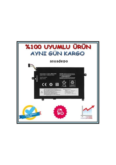Lenovo Uyumlu Thinkpad E470C Batarya Pil