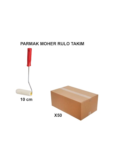 Parmak Moher Rulo Takım 10 Cm Ölçüsünde 50 Adet