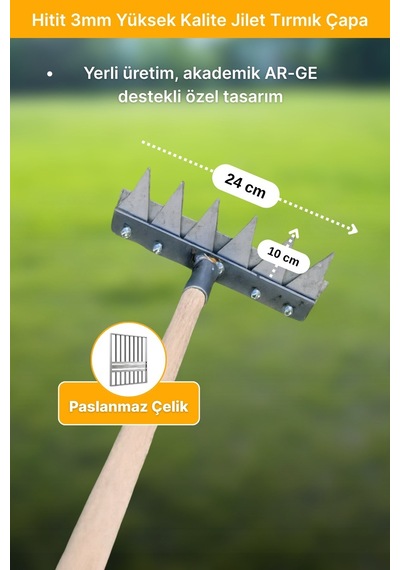 Hitit 3mm Yüksek Kalite Jilet Tırmık Çapa