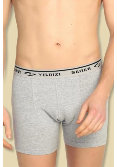 Seher Yıldızı Elastan Erkek 6'lı Paket Likralı Boxer 0 Yeni Sezon Siyah