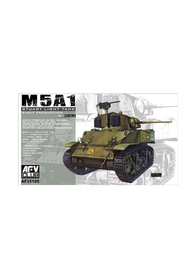 Afv Club Af35105 1/35 Ölçek, M5a1 Stuart Light Tank Early Production Tank, Plastik Model Kiti-50063 Afv Club Af35105 1/35 Ölçek, M5a1 Stuart Light Tank Early Production Tank, Plastik Model Kiti-50063