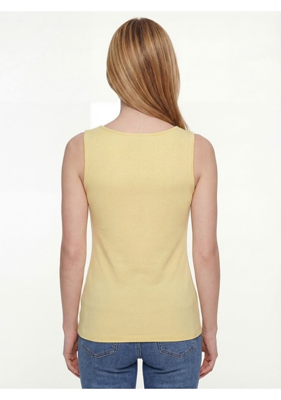 Slim Fit Kadın Bluz K.kol Light Yellow