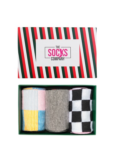 The Socks Company 3'lü Desenli Kadın Çorap Set 23kdcr177p Çok Renkli