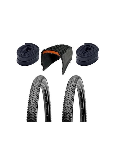 Bike Sky Black Cat 5mm Zırhlı 29x2.10 Zırhlı Dağ Bisikleti Lastiği 2 Adet Dış 2 Adet İç Ön Arka Lastik Seti