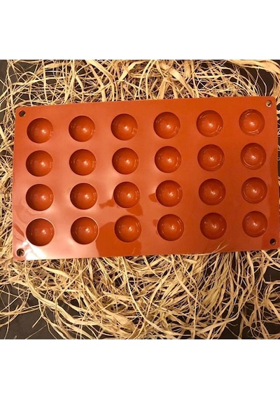 Silikon Mini Yarım Küre Çikolata Kek Kalıbı 24'lü Goldcakes
