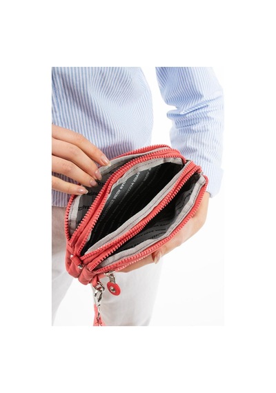 Baginn Klinkır Kumaş Mini Çapraz Askılı Kadın Çanta Yağmur Geçirmez El Askılı Çanta 20 10 Cm Mega Bag Turuncu