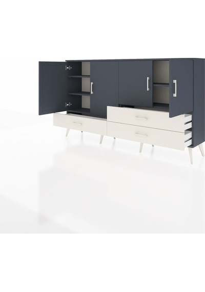 Arges Konsol 5 Raflı 3 Çekmeceli 4 Kapaklı 176x30x99 Antrasit-ant Antrasit-antrasit/aytaşı Arges Konsol 5 Raflı 3 Çekmeceli 4 Kapaklı 176x30x99 Antrasit-ant Antrasit-antrasit/aytaşı