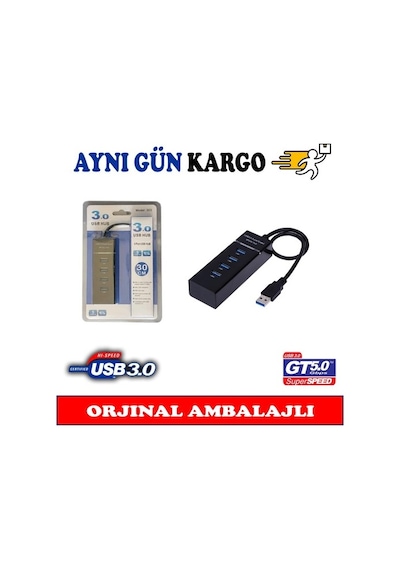 4 Port Usb 3.0 Hub Çoklayıcı Çoğaltıcı Çoklama Switch Splitter Mo (439816931)