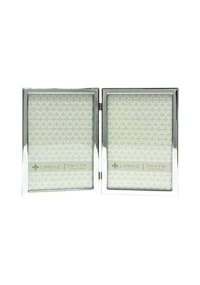 Ayrex Lawrence Frames Çift Resim Çerçevesi, Metal, 12,7 X 17,8 Cm, Gümüş Rengi, Gümüş, 5x7 Çift