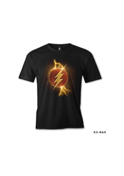 Flash - Lightening Siyah Erkek Tshirt