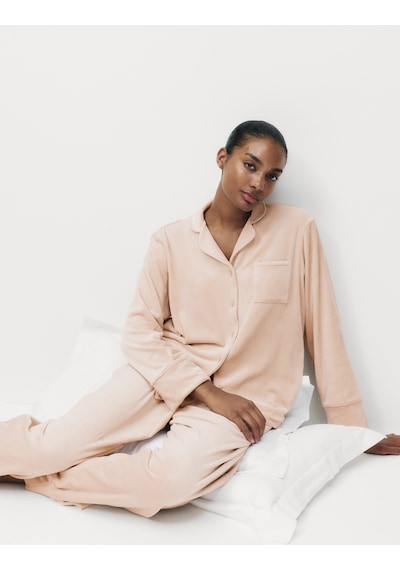 Marks & Spencer Polar Pijama Takımı T37002254J Krem