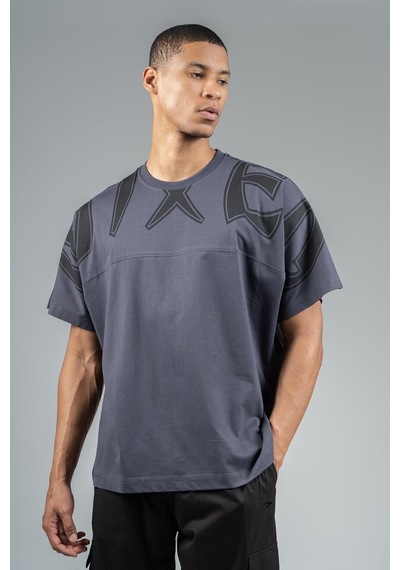 Maraton Sportswear Oversize Erkek Bisiklet Yaka Kısa Kol Basic Antrasit T-shirt 23246-antrasit