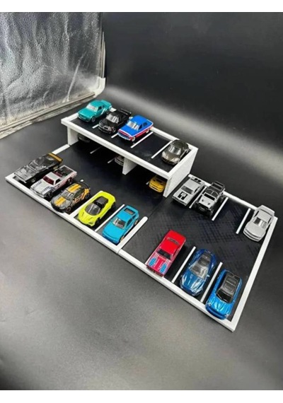 1:64 Ölçekli Arabalar İçin Katlı Otopark Garaj