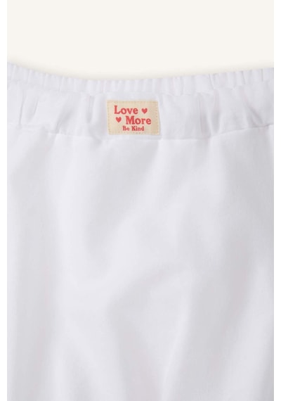 Defacto Basıc Düz Poplin Etek Kız Bebek H2829a526smwt34 Beyaz-wt34