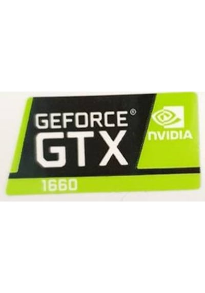 OEM Nvidia Geforce GTX 1660 Sticker Yatay Etiket D106