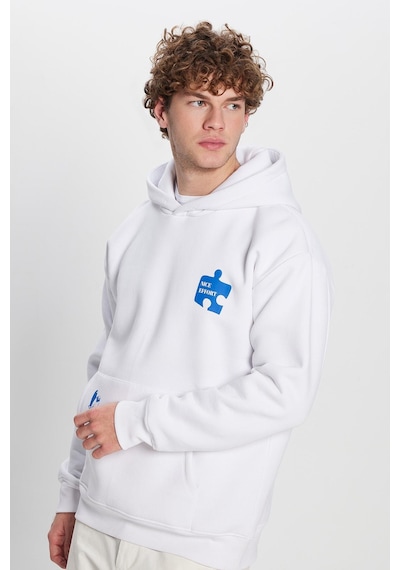 Tudors Unisex Oversize Geniş Kesim Pamuklu Yumuşak Dokulu İçi Polarlı Baskılı Beyaz Kapüşonlu Sweatshirt-32505 Beyaz Tudors Unisex Oversize Geniş Kesim Pamuklu Yumuşak Dokulu İçi Polarlı Baskılı Beyaz Kapüşonlu Sweatshirt-32505 Beyaz