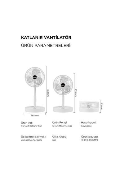 Premium Ortam Sıcak Gün Ev Aleti F-06 Pembe Mini Fan Vantilatör Masa Fan