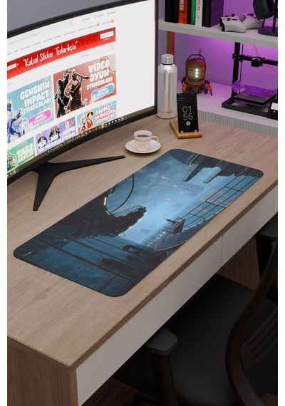 Dijital Okyanus Gemi V1 70x30 Xl Gaming Kauçuk Kaymaz Taban Mouse Pad Fare Altlığı
