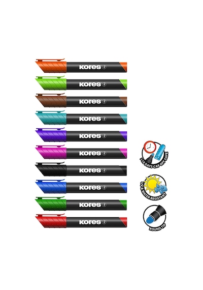 Permanent Marker Xp1 10'lu Set Permanent Kalem 10 Karışık Renk