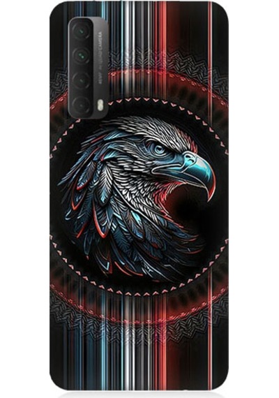 Huawei P Smart 2021 Uyumlu Kartal Baş Desenli Silikon Kılıf