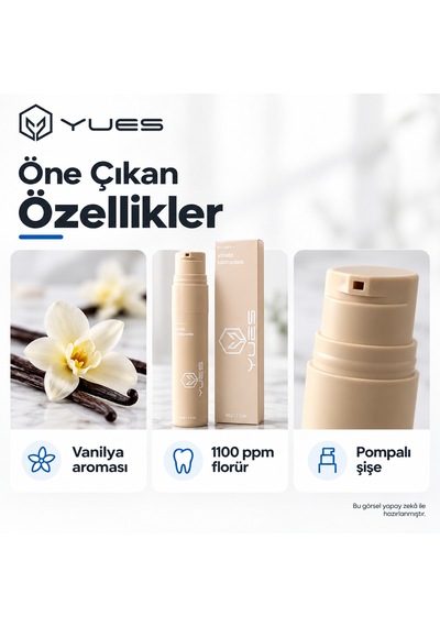 Yues Vanilya Aromalı Florürlü Pompalı Diş Macunu 60 G Gs-009f Beyazlatma